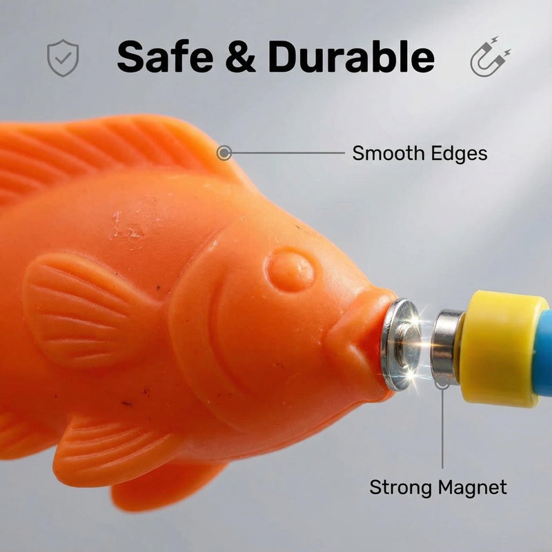AUUGUU Magnetic Fishing Pool Toys Game, Water Table Bathtub Bath Toy - Pole Rod Floating Fish, Birthday Party Gifts for Toddler Age 3 4 5 6 Year Old, Kids Outdoor Toys - Image 4